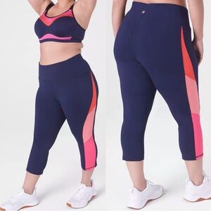 Lane Bryant LIVI High-Rise Wicking Capri Cropped Workout Legging Plus Size 18/20